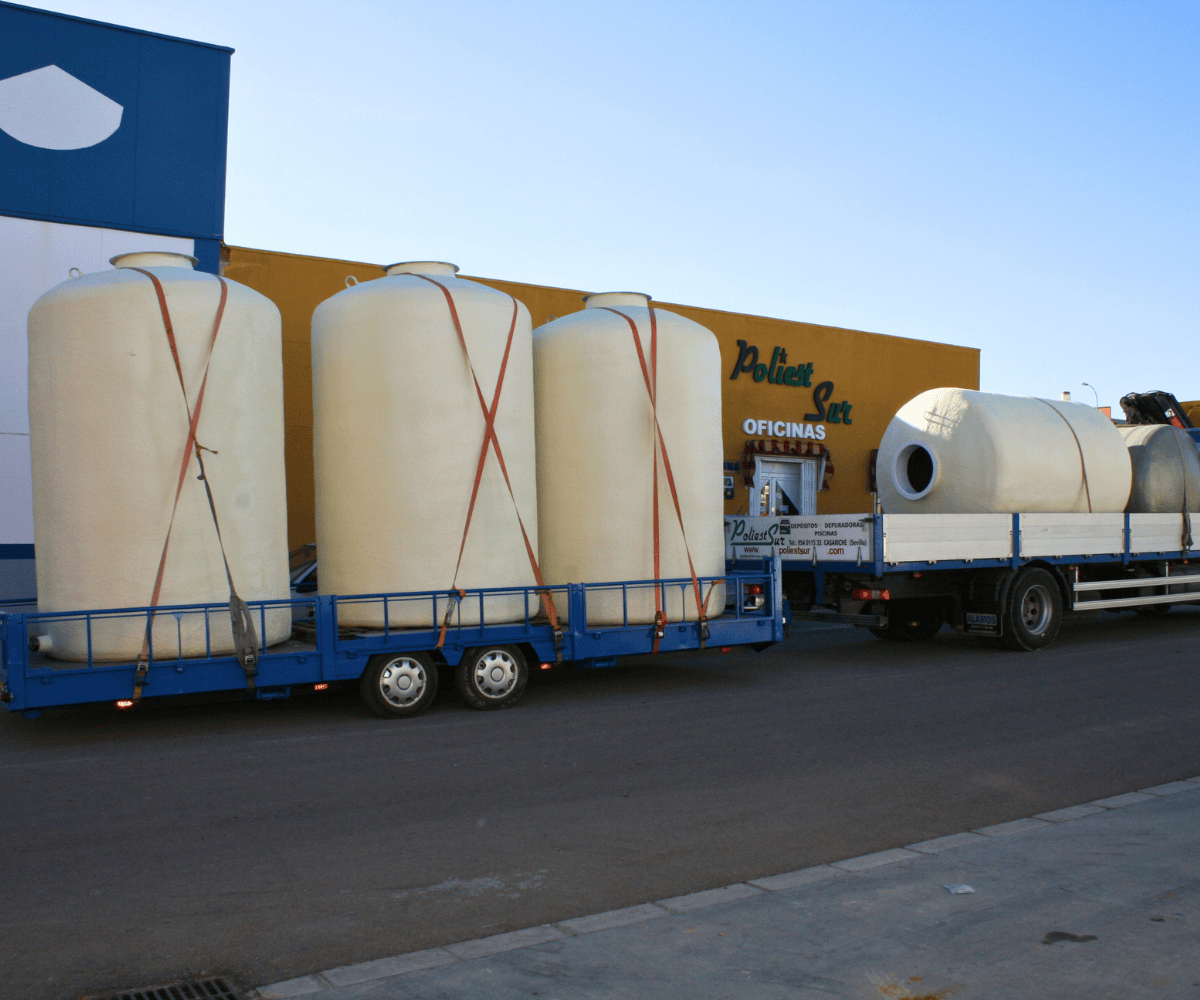 Depósito de poliéster de doble pared