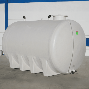 Depósito horizontal con soporte