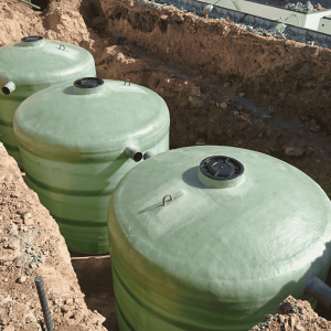 Depósito de Poliéster vertical para enterrar